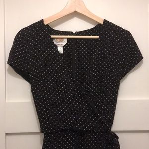 Polka Dot Silk Wrap Dress